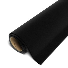 Siser StripFlock Pro HTV 12"x10yd Roll (Black) - Textured Heat Transfer Vinyl - for use with Siser, Cricut and Silhouette Cutters - CPSIA Certified