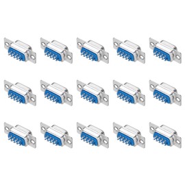 QUARKZMAN VGA Connector VGA9 Female 9 Pin 2 Row Female Serial Connector Terminal Breakout for Mechanical Equipment CNC Computer Pack of 15
