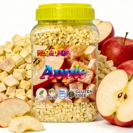 13.4oz Crispy Dehydrated Apple Dices - One Ingredient, Just Apples with No Sugar Added - Crunchy Oven-Dried Snack for Baking, Cereal, Trail Mix (380g) Jar