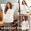 Pleneal Women Sweater Vintage Pullover Cable Knit Sweater Unisex Woven