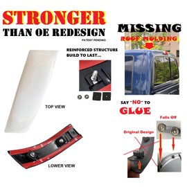 ADVANCE IGNITION Upgraded Roof Molding Compatible with Ford White 99-07 F-250 F-350 F-450 F-550 Super Duty (Regular Cab & Crew Cab) Left Driver LH YO Oxford YC3Z2551729PTM