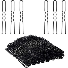 Al Kaseen 100 Count Black U Hair Pins – Secure Grip Bun Pins for Hair Styling (Medium (6mm), 100, Count)