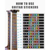 KGDUYC 4pcs Guitar Fingerboard Sheet Music Stickers, Fingerboard Guitar Neck