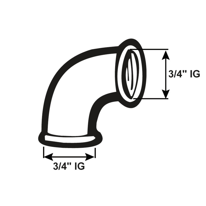 Angle zinc-coated 90° IT 3/4"