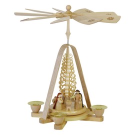 Alexander Taron G1668 Richard Glaesser Pyramid-Nativity Scene-10.5" H W x 8.25", Brown