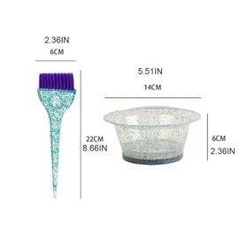 1pc Pink Blingbling Professional Hair Color Dye Mixing Bowl Comb Brush For Salon Tint Coloring Hairdressing Tool Hair Color Brushes Set,Coloring and Highlighting Tools