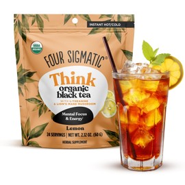 Four Sigmatic Lion's Mane Tea for Mental Clarity Organic Black Tea with Lemon Juice 2.12 OZ