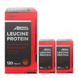 100% alphanin 3rd generation leucine muscle protein BCAA supplement wpi isp, 3 pieces, 120 tablets / 100% 알파닌 3세대 류신 근육 단백질 BCAA 보충제 wpi isp, 3개, 120정