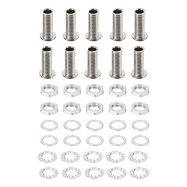 PATIKIL M8x19mm Round Head Hollow Screw Bolts, 4 in 1 / 40Pieces Through Hole Bolt Chandelier Fasteners with Hex Nut and Gasket