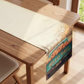 VIV CHERBL Fall Table Runner with Vintage Truck & Pumpkins,Thanksgiving harvests Farmhouse Style Autumn Table Decoration for ​Dining​ Party and Home ​Decor, 72x13 ​inches