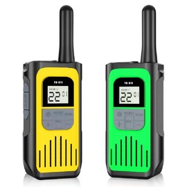 Walkie Talkies for Adults, Rechargeable Walkie Talkies Long Range 22 Channel Two-Way Radios with 1200mAh Li-ion Batteries and USB Charger for Biking,Camping,Hiking,2 Pack