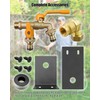 Upgraded Brass Garden Water Spigot Kit, Outdoor Garden Double Taps