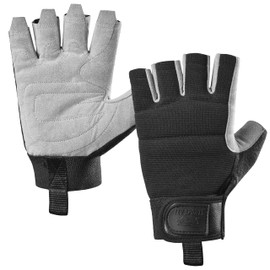 IZY Gym Gloves Training Weight lifting Gloves for Men Women Wrist Support Padded Extra Grip Palm Protection Fitness Workout Gloves Cycling,Hanging,Pull ups,Breathable (Black/Grey, M)