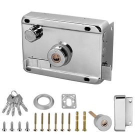 Night Latch Complete with 5 Keys, Elegant Nightlatch, External Door Lock for Front Door, High Security for Your Home or Workplace （Open Right）