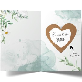 Cheerset Scratch Card Gender Announce - It Will Be A Boy - Gender Reveal Party - Boy or Girl - Surprise Moment - Girl or Boy (Boy)