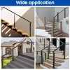 Muzata 20 Pack 1/8" Black Invisible Cable Railing Stemball Swage