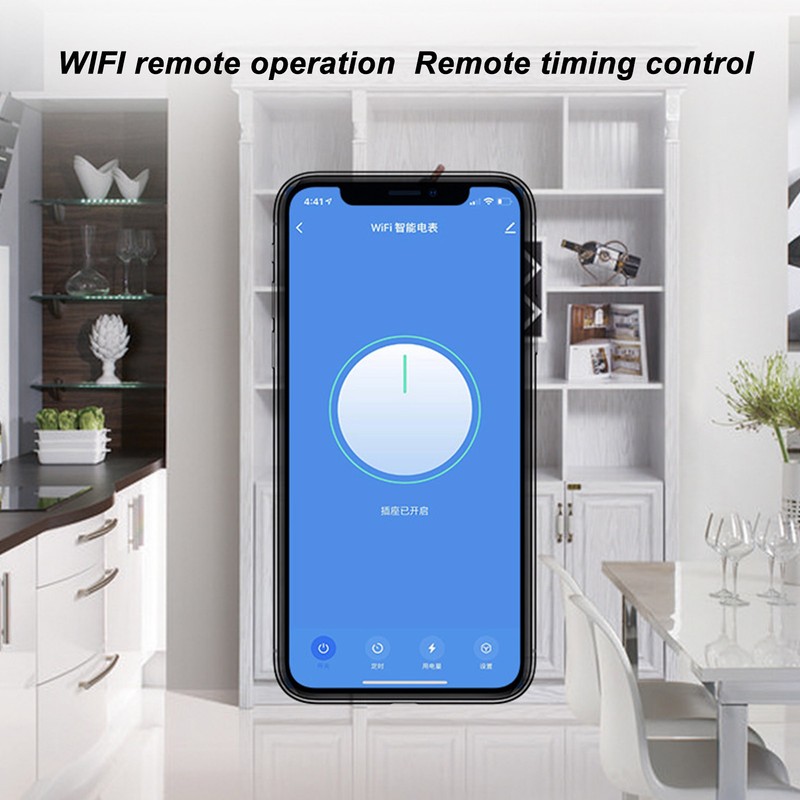 Smart Energy Meter DIN Rail Digital Display Electric Meter WiFi