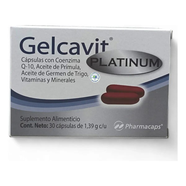 Gelcavit Platinum Con 30 Cápsulas Pharmacaps Sabor Sin Sabor