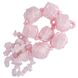 mookaitedecor Tree of Life Healing Crystals Stone Wall Holder for Home Textiles, Wire Wrapped Home/Office Ornament 60 cm, Rose Quartz