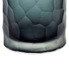 Glass Candleholder, Collection "Moonlight", 19x13 cm, grey, handmade (ART GLASS
