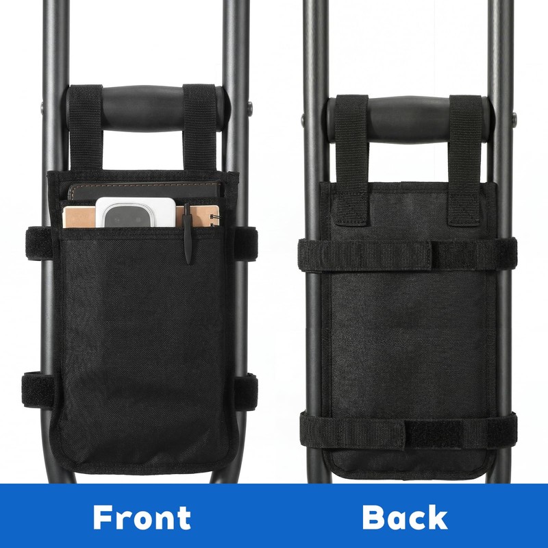 Crutch Bag, Water-Resistant Portable Crutches Accessories Storage Organizer with 2