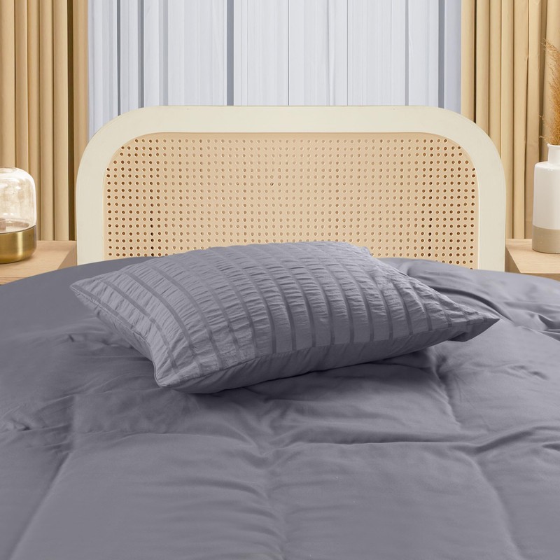 Utopia Bedding Seersucker Duvet Cover - Single Duvet Cover Set