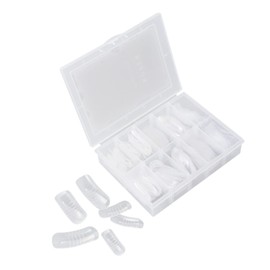 140Pcs Large Curved Fake Nail Tips with Scale for Rapid Extension and Shaping Durable Artificial Nail Forms for Nail Salons and DIY Nail Art