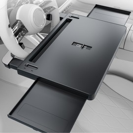 Yincook 2 in 1 Car Steering Wheel Tray, Car Table Tray with Phone Holder, Steering Wheel Desk Food Table for Car Laptop Mount Steering Wheel for Large SUVs, Trucks & Vans