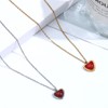 NEWITIN 2 Pieces Red Heart Necklaces for Women Carnelian Crystal