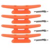 Orange Nylon Boat Cleat 6 Inch, 4 Pack Dock Cleat