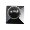Plum Fittings 3" x 3" Square Black Aluminum Ball Post