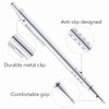 Unibene 6 Pack Sliver Click Ballpoint Pens - Black ink