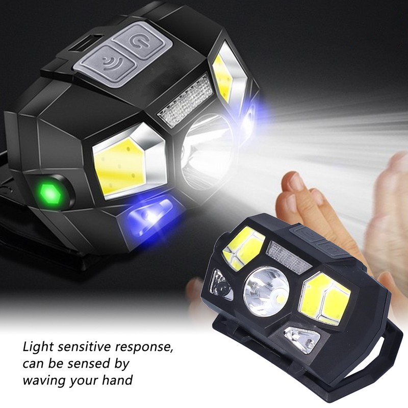Head Lamp High Brightness Long Battery Life Sensor Switches 60