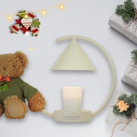 bamboo&life Moonlit TouchOn Candle Warmer,A Bamboo Touch of Eco-Luxury,Christmas&Housewarming Gift,Japanese Stylish,Exquisite Moon-Shaped Design,Luxurious&Premium Accents,for Varieties of Candles