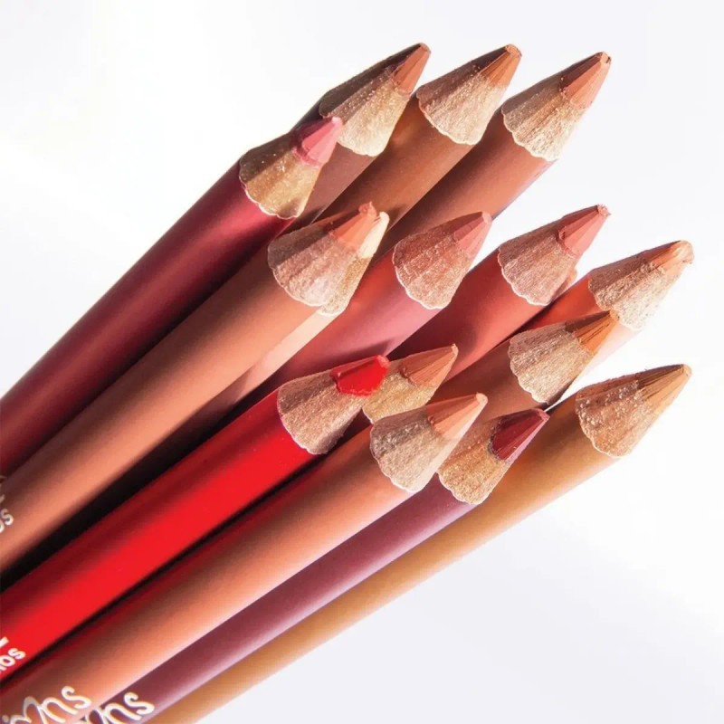 Beauty Creations - Set 12 Delineadores Wooden Lip Pencil