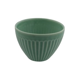 Tableware East IC - 030-04 Teacup Shogi Stripe 200cc Green