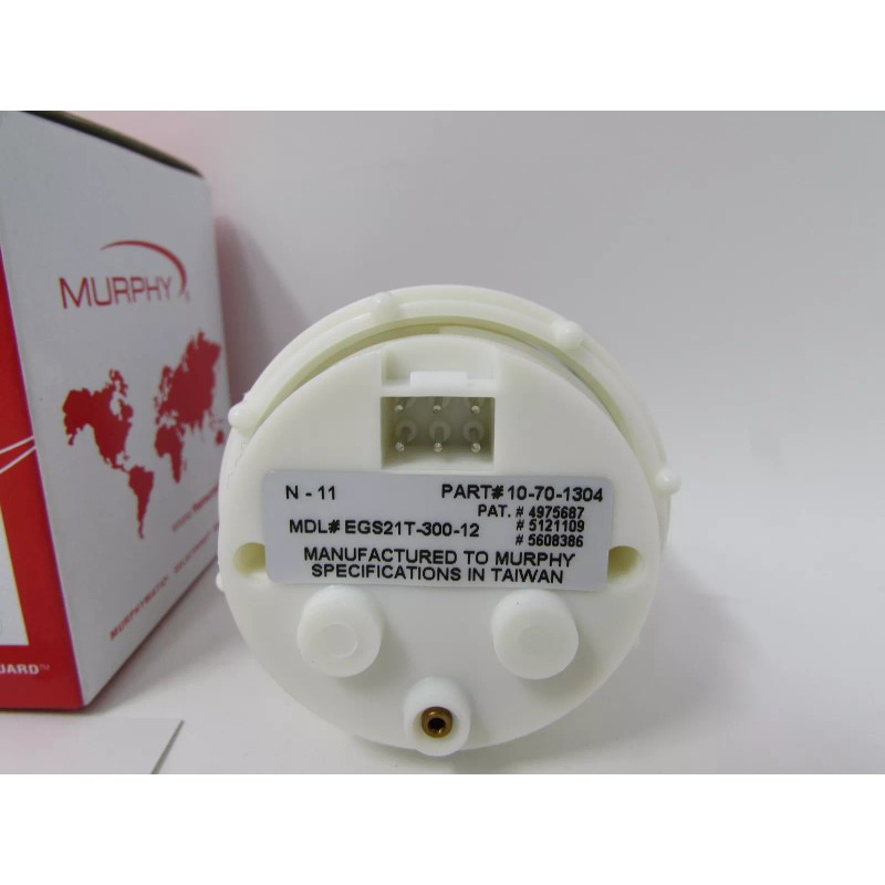 Murphy Switch NEW MURPHY 300 DEGREE ELECTRIC TEMPERATURE GAUGE EGS21T-300-12