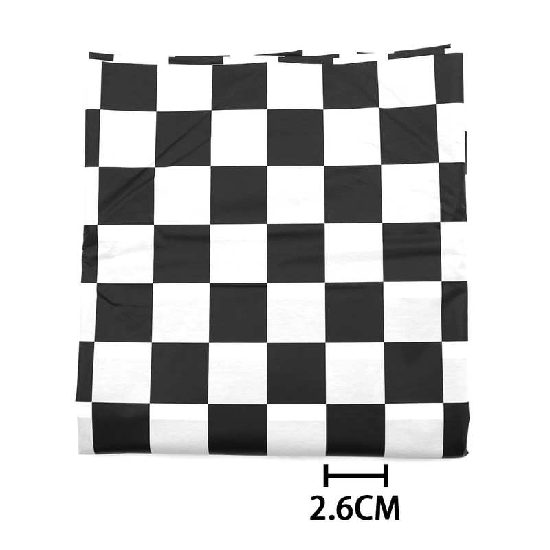 ANCLLO 2pcs Black And White Checkered Tablecloth Party Rectangular Tablecloth