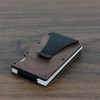 MADERICO Men's Wooden Wallet Minimalist Elegant Metal Clip Credit Card