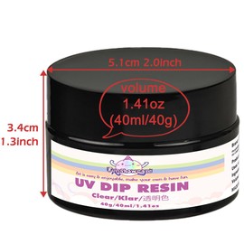 FUNSHOWCASE UV Dip Resin for Wire Flower, Low Odor&Clear Liquid for DIY Wire Art, Jewelry Making Glue 12 Color-40ml/Each
