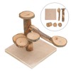 Wooden Hamster Platform Toy Hamster Playground Stand Rotating Ladder for