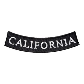 PatchStop California State Bottom Rocker Biker Patches for Vests Motorcycle Jackets Jeans - 4x1.25in Small Iron On USA Travel Souvenir Embroidered Emblem - DIY Sew On Patch to Hats Backpacks Luggage