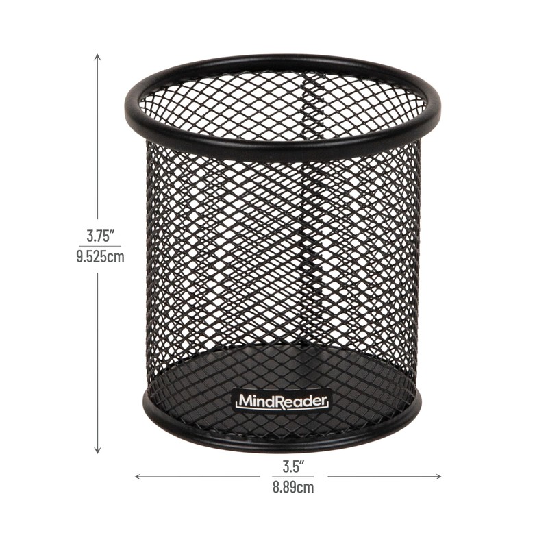 Mind Reader Pen and Accessories Holder, Desktop Organizer, Office, Metal