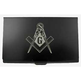 Gifts Infinity Masonic/Mason Anodized Business Card CASE - Slimline