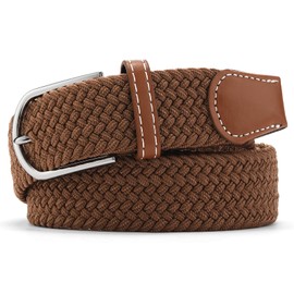 GAEKEAO Elastic Braided Belt for Men 1 3/8" Stretch Woven Belt for Golf Casual Pants Shirts Jeans