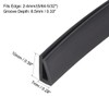 uxcell Edge Trim U Seal Extrusion, Silicone Black U Channel