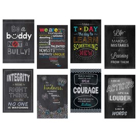 CTP Inspire U 8-Poster Chalk It Up! Pack, Classroom Posters, 13 3/8” x 19” Each (Creative Teaching Press 6686)