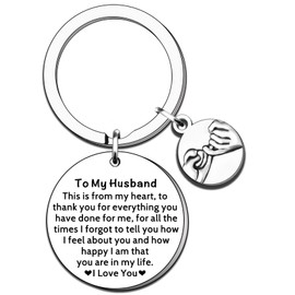 TTOVEN Husband Gifts Husband Keyring Valentines Day Gifts Husband Birthday Gifts