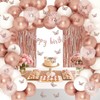 Chris.W 60 Pcs Butterfly Birthday Decorations, Rose Gold Party Decorations,