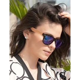 GREENTREEN Amexi Unisex Wood/Bamboo Polarised Sunglasses UV400